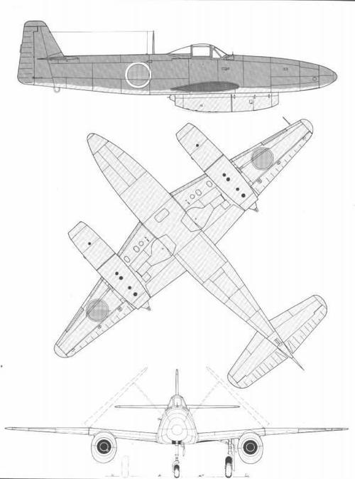 末日狂欢,me262的日本版之中岛"橘花"喷气式战斗机