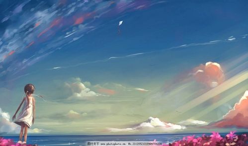 海洋眺望看海动漫,天空唯美壁纸高清壁纸风景漫画动漫