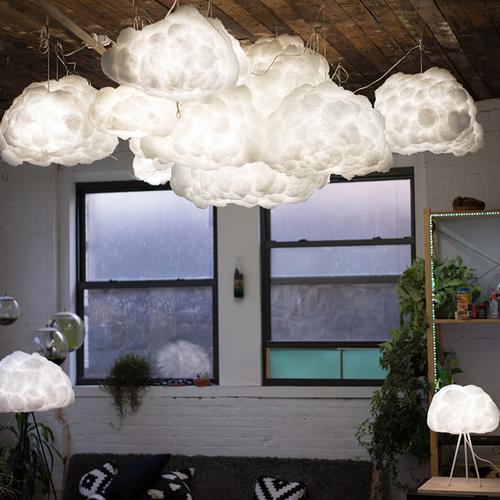 [极家灯饰] 云朵蚕丝客厅灯创意卧室梦幻儿童吊灯装饰酒店大堂设计师