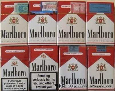 莫里斯烟草公司的代表品牌,国内烟民熟悉的品种有红万(红万宝路),白