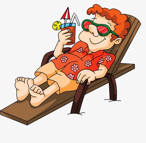 手绘/卡通 卡通元素 > 躺在躺椅上的男士  收藏 [声明] 觅元素所有
