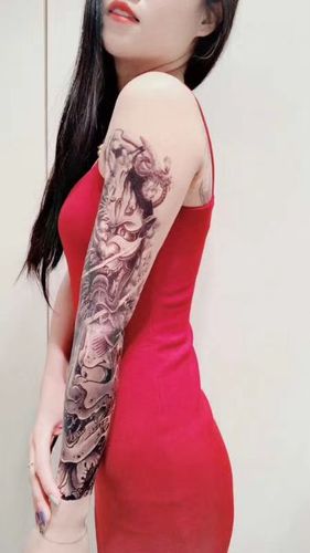 全臂纹身效果图