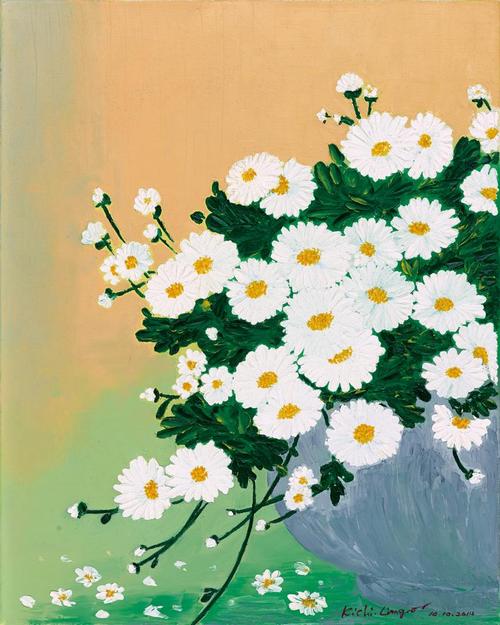 将明清人物花鸟山水画图式和内容代入油画题材,手法上着意模拟明清小