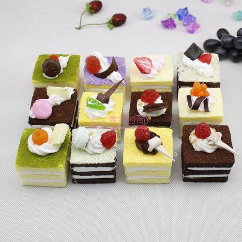 仿真圆形小蛋糕糕点点心食物模型婚礼装饰品甜品挂件冰箱贴早教具