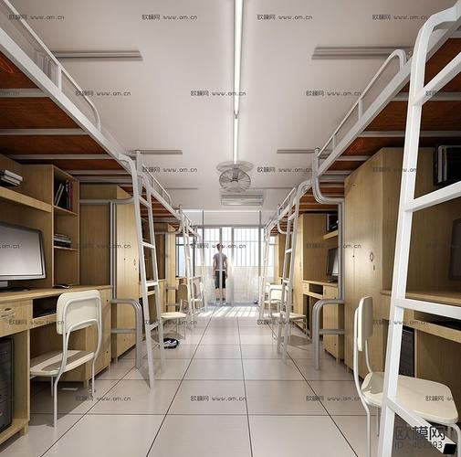 现代学校宿舍3d模型id:402393