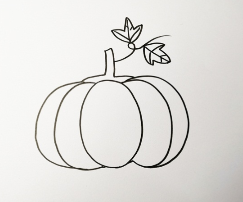 南瓜派怎么画简笔画