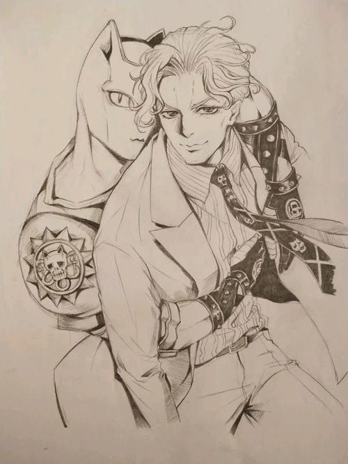 (都是本人手绘,因为没有橡皮所以有线条乱的地方,请海涵)有喜欢jojo的