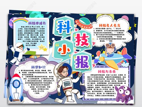 科技小报宇宙科学手抄报科技创造未来与生活手抄报小报模版