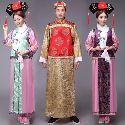 高档古装儿童清朝还珠格格古代演出服满族旗服女装宫廷服装包邮新