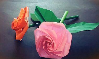 折纸一张纸花