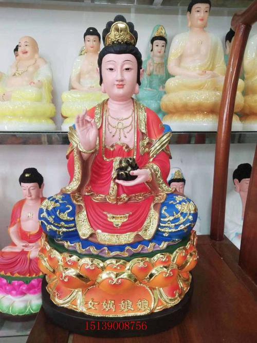 道观老母殿供奉老母娘娘神像西天老母白衣老母十二老母神像