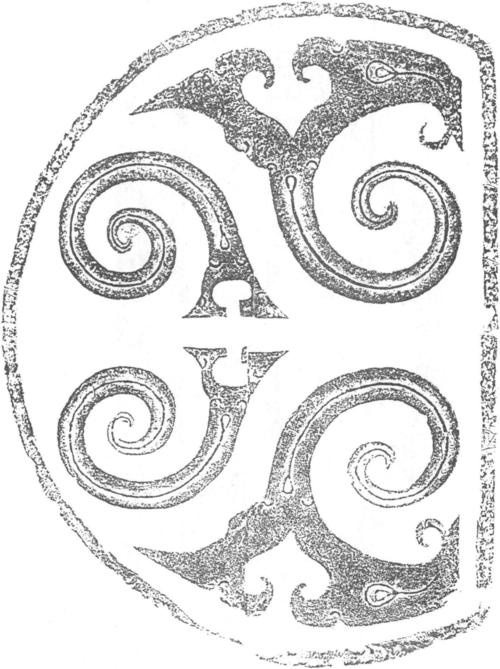 8.夔凤纹大半圆瓦当