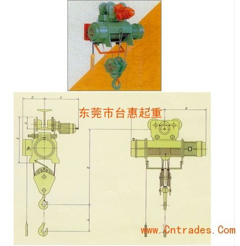 供应五金机械厂用台湾正伍杰钢索吊车av单轨式钢丝绳电动葫芦