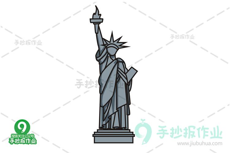 自由女神像简笔画