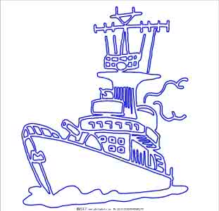 大海轮船怎么画简笔画大图
