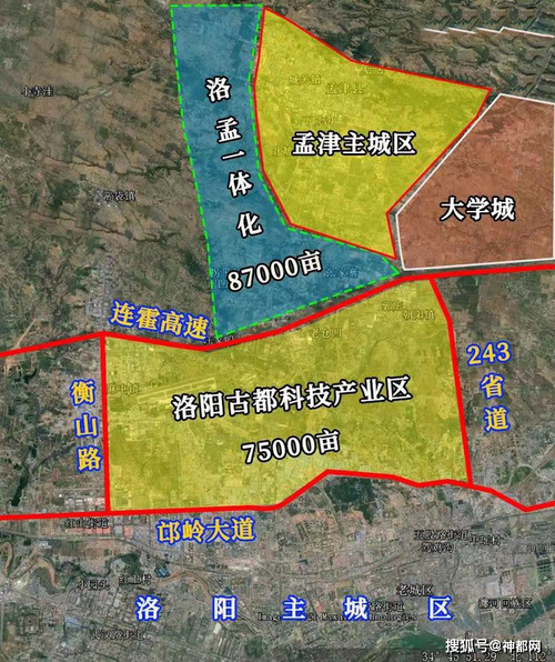 道北又开始"活"了起来,与道北只隔一个邙山的孟津划区,孟津大学城,洛