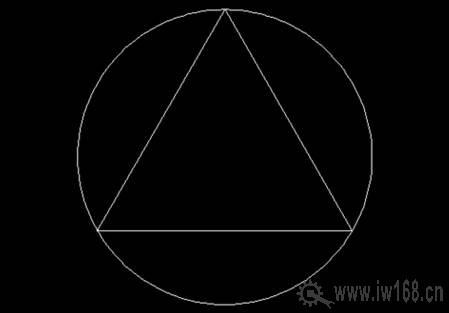 cad中如何画三角形的外接圆