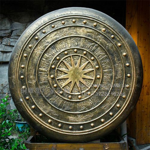 铜鼓腰鼓中国古代鼓战鼓广西鼓纯铜户外金属鼓景观摆件雕像