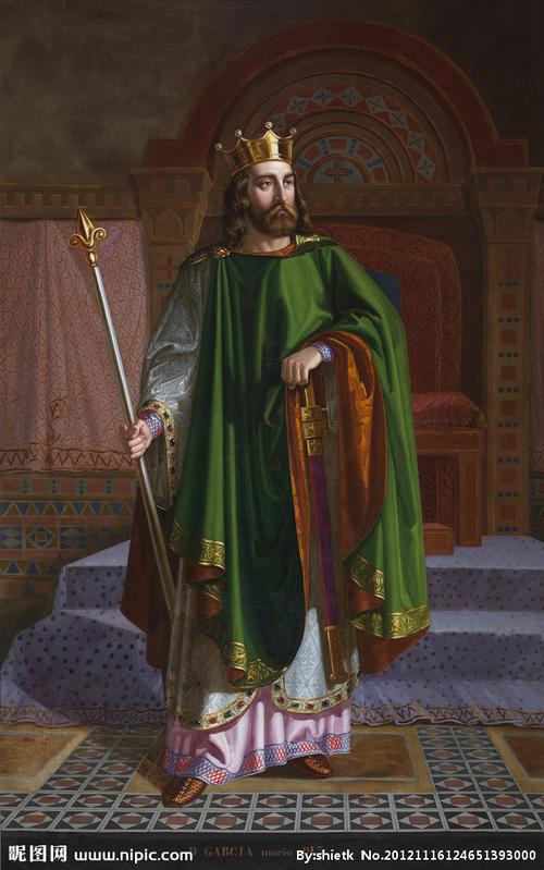 手持权杖的国王图片