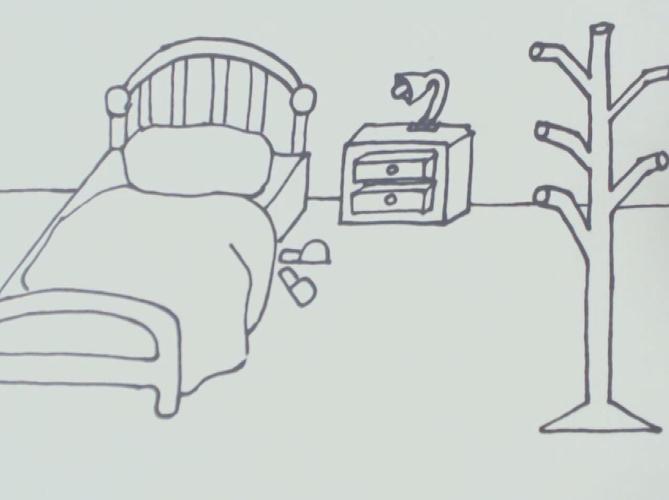 床的简笔画怎么画