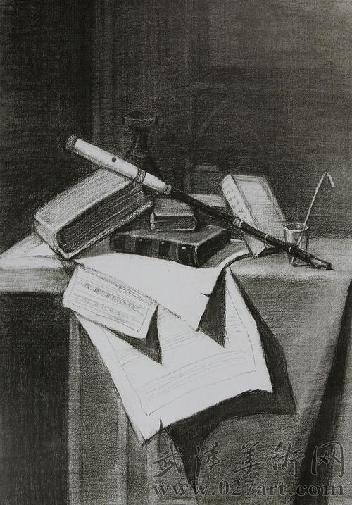 素描静物美术作品静物素描作品图片1530022