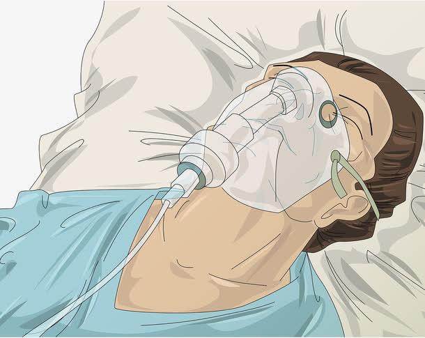 关键词 : 虚弱,呼吸机,插画,病危