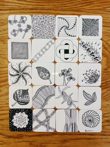 160张禅绕画基础图样_临摹_禅绕画练习_文化_绘画