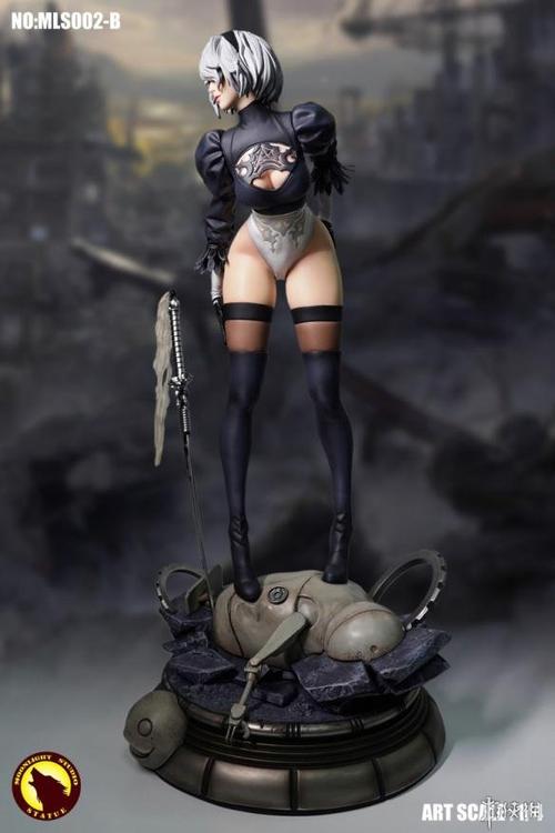 尼尔机械纪元2b爆衣形态手办黑丝长腿很迷人