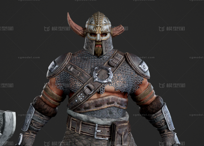 pbr 维京战士 维京海盗 野蛮人 北欧海盗 壮汉 士兵 战士 欧洲中世纪