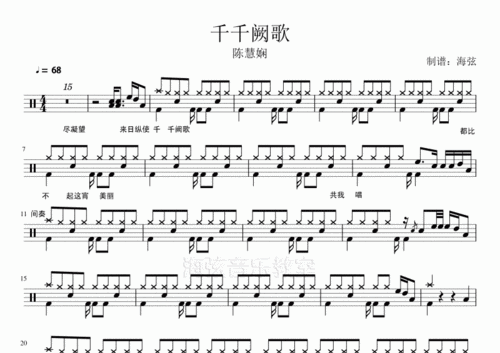 千千阙歌鼓谱 - 陈慧娴