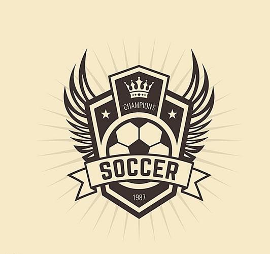 复古足球俱乐部标志矢量素材图片