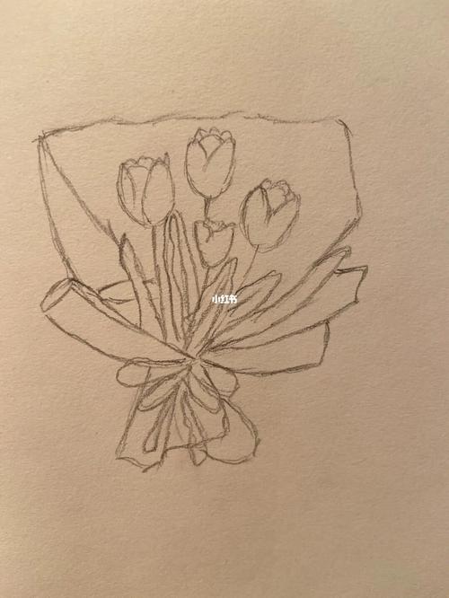 今日简笔画「郁金香花束」「内有教程」_花束_简笔画
