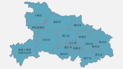湖北地图高清全图矢量可编辑全省市行政区划地图