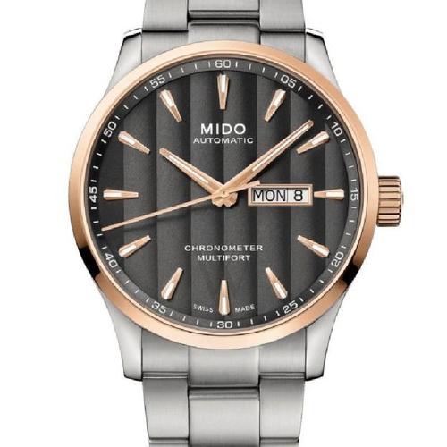 官方正品mido美度男士瑞表进口原装chronometer天文台系列黑盘钢带100