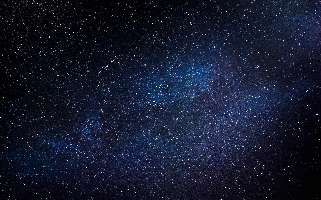 蓝色星空唯美高清电脑桌面壁纸图片