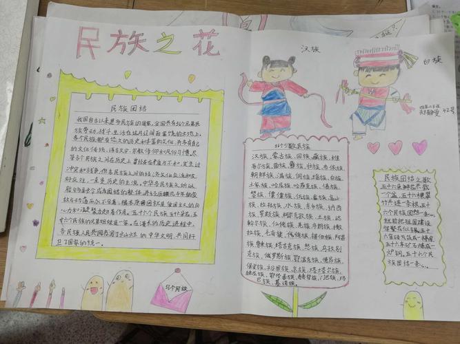 10月份402特色作业民族之花手抄报