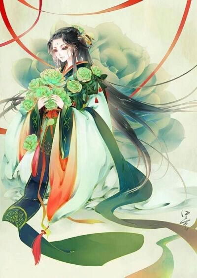 古风·女子·绿衣