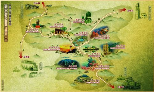 井冈山风景地图