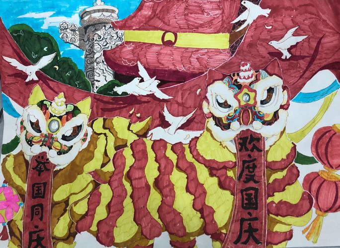 庆国庆"用多样式的创作方式描绘出我们伟大的祖国,参赛的作品主题明确