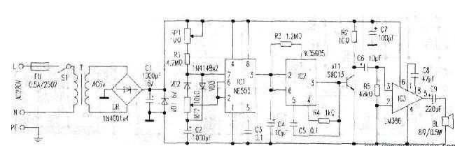 电子驱鼠器工作原理分析声控电路图讲解