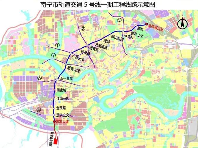 南宁地铁5号线一期工程南段顺利轨通