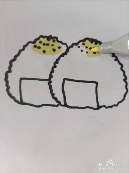 饭团的简笔画怎么画?