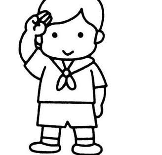 简笔画小人物敬礼 第1页