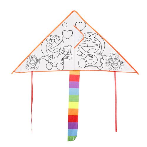 儿童diy风筝 空白手工涂色自制材料包幼儿园手绘制作填色绘画涂鸦