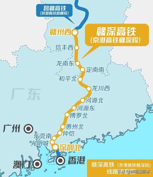 赣深高铁线路图(图源:南昌铁路)