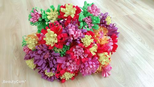 中班制作手工小花束