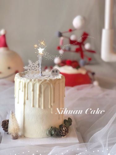 2020圣诞蛋糕哈尔滨原创圣诞蜡烛唯美蛋糕