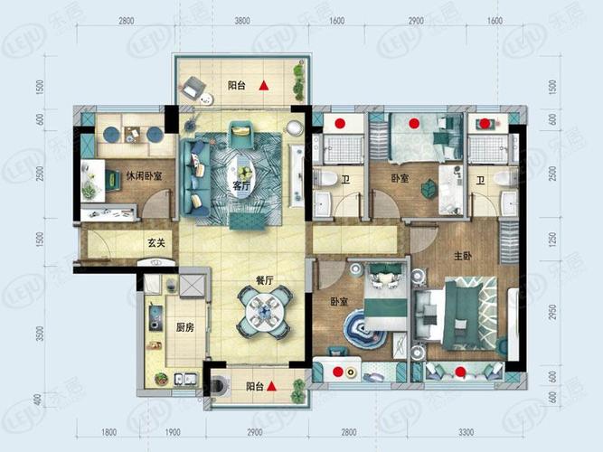 碧桂园金月湾(怀集)4室2厅2卫户型图 - 肇庆乐居