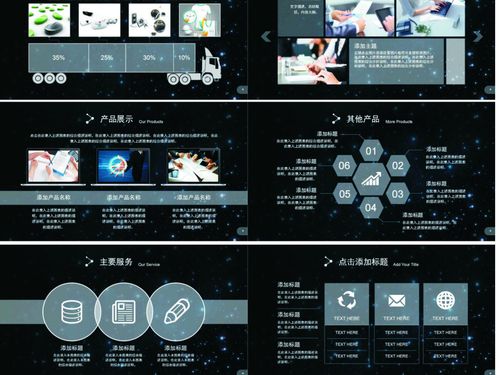 星空背景风企业宣传公司介绍ppt模板