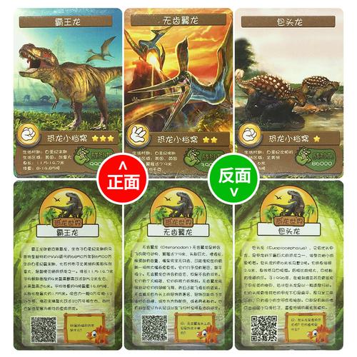 恐龙卡片100张不烂卡卡收藏立体儿童玩具挂图
